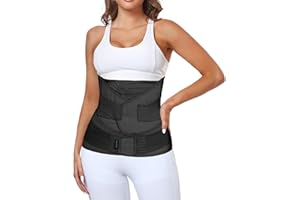 MAMODY 3 in 1 Postpartum Gürtel für Damen, Bauchgurt Nach Geburt, Rückbildungsgürtel Nach Geburt, Bauchgurt Nach Op, Postpartum Belly Wrap, Bauchbandage (Schwarz, S/M)