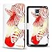 Produktbild Zanasta Tasche kompatibel mit Samsung Galaxy Note 4 Hülle Flip Case Schutzhülle Handytasche mit Motiv Red Zebra