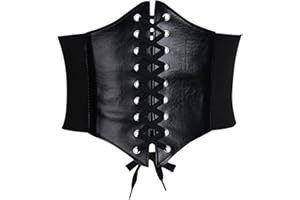 TIANNAIT 1 pièce de joint de taille palace noir, joint de taille ultra-large pour femmes de style palace, joint de taille élastique serré élastique noir, ceinture élastique en PU pour femmes, corset