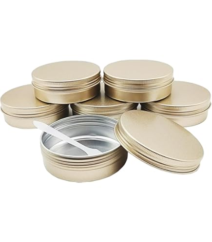 Lot De 16 Pots En Aluminium Ronds 50ml - Boîtes De Rangement Voyage Pour Cosméticos, Échantillons