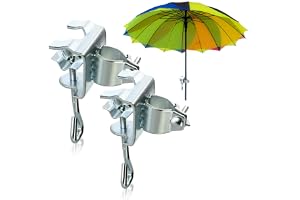COM-FOUR® 2x parasollställ, parasollhållare för balkongräcken eller bord