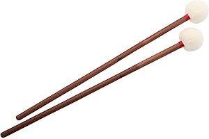 XDrum TB43 Baquetas Para Timbal Par (Mango De Bambú, Cabeza De Fieltro De 43 mm, Longitud: 38,5 cm)