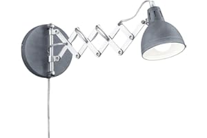 RL LIVE YOUR LIGHT Reality Leuchten Nożyczki, Metal, Couleur Beton, 30 x 30 x 53 cm, E14