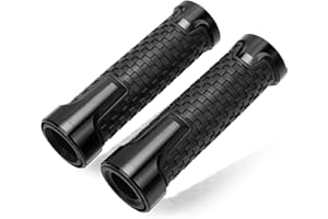 YIEBA Poignées de guidon universelles 22 mm 7/8" pour Z900 Z900RS 2017 2018 2019 2020 2021 Poignées de guidon Accessoires de moto (Noir)