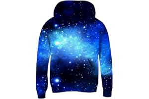 Aideaone dziecięca, polarowa bluza z kapturem z nadrukiem 3D, dla chłopców i dziewczynek, sweter, pulower, bluza z kieszenią typu kangur