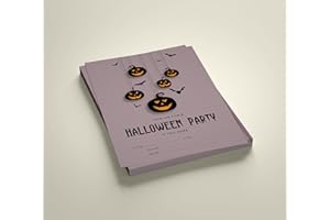 Prickly Products Hanging Pumpkins Halloween Party Invitations - Pack of 12 - A5 Party Invites 148mm x 210 mm