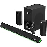GOVO GOSURROUND 970 | 525W Soundbar, 5.1 Channel Home Theatre with Dolby Audio, 6.5" subwoofer, Opt, AUX, USB & Bluetooth, 5 