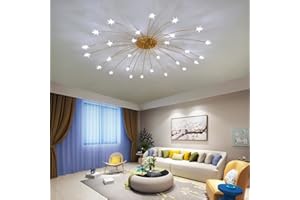 LANEKD LED Lampada da soffitto Camera da Letto, Soggiorno Plafoniera Cielo stellato Design Sala da pranzo Lampada a Sospensione Paralume Vetro Simpatica Lampada per Bambini