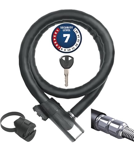 Abus Ivera Steel-O-Flex Armoured Cable Lock, 7200/110, Black