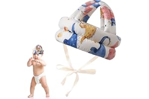HUGFADS Baby Kopfschutz Schutzhelm für Kleinkinder (6-36 Monate) - Atmungsaktive Baumwolle, Verstellbar, Sicherheitshut für Krabbeln, Spielen und Gehen - Leicht, Komfortabel und mit 360 Grad Vollschutz (B)