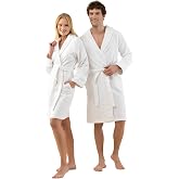 Chakra Solid Unisex Bathrobe, Ecru