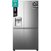 Hisense RS818N4IIE1 &ndash; American Fridge SBS, Free Inst., Width 91 cm | AlxWxFn 179x91x73cm, 632L, Stainless Steel, WiFi, Invert