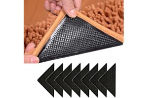 HALLEAST Teppich antirutschunterlage für Hartholzböden,Teppich rutschfest Gripper für Bereich Teppiche Pads Matte,Anti Curling waschbar wiederverwendbar teppichstopper für Laminat Holz Boden,8 Stück