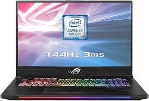 ASUS ROG Strix GL704GM-EV001T Scar II 17.3 Inch 144Hz 3ms Gaming Laptop (Black) (Intel i7-8750H Processor, 16 GB RAM,...