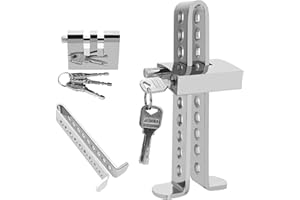 SAMTEK Car Pedal Locks for Vans, Car Brake Clutch Lock Adjustable 9 Holes Anti-Theft Car Security Device Stainless Steel Car Locks for My Car Security Locking Device for Car Van Truck with 3 Keys