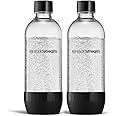 Sodastream Set of 2 Classic Dishwasher Friendly Carbonating Bottles, Large, 1 L, Material: Tritan, BPA-