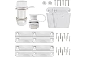 HQAPR Cooler Replacement Parts Kit for Igloo Coolers, Ice Chest Plastic Hinges, Threaded Cooler Drain Plug, Latches and Screws Combo, Thicken Replacement Set for Igloo Cooler Parts