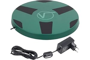 VOSS.farming Heizplatte für Geflügeltränke Ø 25cm 22W, Tränkenwärmer, Heizung für Hühnertränke, Tränkenheizung mit Überhitzungsschutz inkl. Netzteil