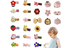 DKDXID 25 Stück Baby Haarspangen Kleinkind Baby Haarschmuck Feines Haar Tiny Bow Haarspangen für Neugeborene No Slip Haarschleifen Mädchen Baby Hair Clips Soft Barretten Mini Haarspangen Weich