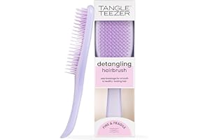 Tangle Teezer Fine and Fragile Ultimate Detangler Hairbrush for Coloured, Fine & Thin Hair - Two-Tiered Soft Flex Teeth Reduce Breakage & Pulling - Gentle on Delicate Hair - Hypnotic Heather