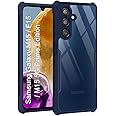 TheGiftKart Shockproof Crystal Clear Back Cover Case Compatible with Samsung Galaxy M15 / F15 / M15 5G Prime Edition | 360 Degree Protection | Transparent Back Cover Case (PC & TPU, Blue Bumper)