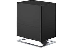 Stadler Form Oskar Little, energooszczędny nawilżacz powietrza do pomieszczeń do 30 m², parownik z automatycznym wyłączaniem, ściemniane diody LED, bardzo cichy, czarny