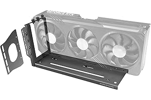 ‎MARS GAMING Mars Gaming MCA-GCV, Universeller Vertikaler GPU Halter, rutschfeste Magnetische Basis, Kompatibel mit Modellen bis zu 3 Slots, Vielseitige GPU Installation 2X PCI Brackets, Schwarz