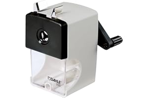 Le Taille Crayon Dahle 155 (à manivelle, pointe réglable , pour diamètres jusqu'à 12 mm) Gris