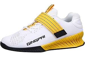 omcam Squat Shoes for Men, Weighlifting Shoes for Powerlifting, Deadlifting Hook and Loop Lace-Up Gym Shoes