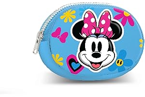 Disney Minnie Mouse Floral Blue-Pill Coin Purse, Blue, 12 x 8.5 cm