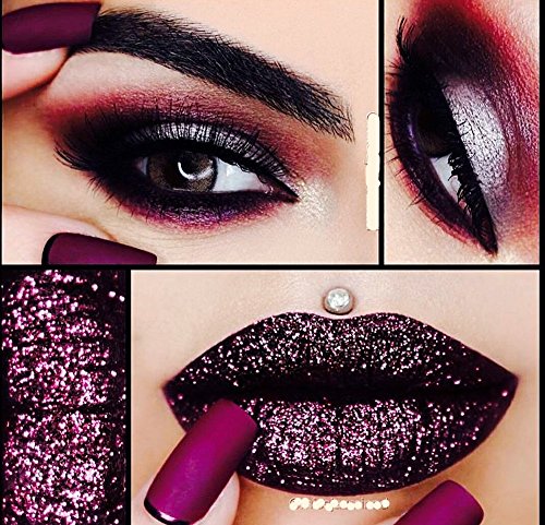 Mettalic Plum Deep Purple Glitter Lips Eyeshadow Nail Art Face And Body 5ml Pot