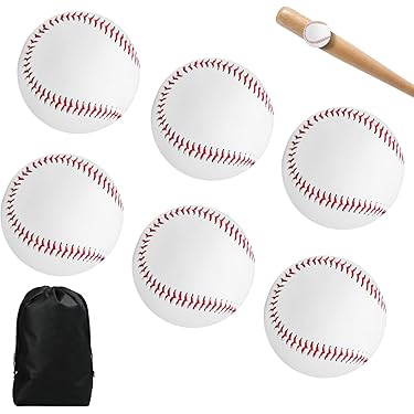 Palline Da Baseball HOMURY - 4 Pezzi Morbide In PU, Cucite A Mano, Diametro 9 Pollici - Foto 9