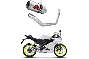 DOMINATOR Ligne complète d'échappement Collecteur Silencieux GP compatible avec YZF R125 2019-2021