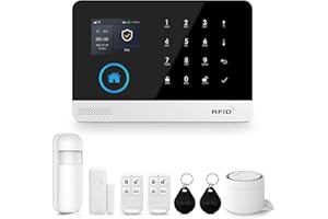XNY Alarme Maison sans Fil Intelligent WiFi - 8 pièces Système Alarme Maison 4G avec APP Alertes - Détecteur de Mouvement, Télécommandes, Capteur de Fenêtre et de Porte, Sirène, Compatible avec Alexa