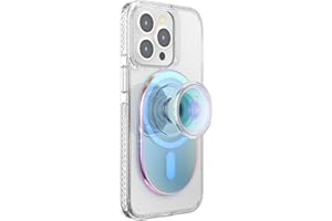 PopSockets: PopGrip pour MagSafe - Support et Poignée pour Smartphone et Coques avec un Top Interchangeable - Clear Iridescent