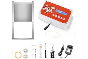 Wisbecost poulailler,Porte Automatique poulailler,Ouvre-Porte Automatique,avec minuterie et capteur de lumière