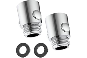 JINSIHU 2 Pièces Stop Douche, Vanne D'arrêt Pommeau de Douche G1/2, Economiseur d'eau pour Robinet Douche Interrupteur à Un Bouton, Limiteur De Débit Convient pour La Douche