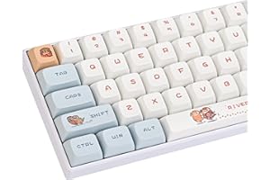 SOLIDEE Keycaps 60% 127 klawiszy Custom Gaming Keycaps PBT Dye-Sublimation XDA profil ANSI układ US do przełącznika Cherry MX 61 64 68 87 104 108 klawiatura mechaniczna (wydry)