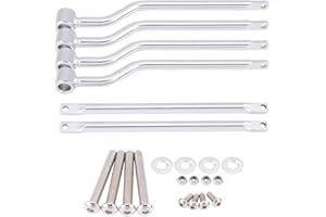 HEADERBS Barre per Borse Laterali, Kit Staffe per Barre di Supporto Borse Laterali per Moto Argento