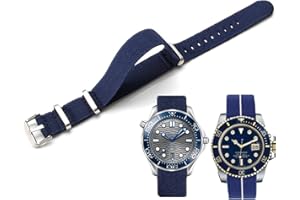 Niziruoup Correa Reloj Nailon Elástico 18mm 20mm 22mm Nylon Nato Estilo Militar Paracaídas de Tejido Nylon Trenzado Bandas Pulsera Deportivas de Repuesto Nylon Correa para Hombre y Mujer