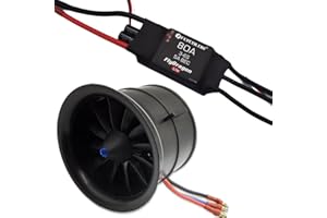 Flycolor EDF 70mm 3400KV 4S RC Jet Airplane 12 pale ventilatore canalizzato con motore brushless RC con ESC 80A (3 ~ 6S) equilibrio testato