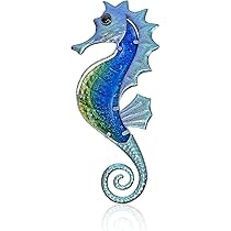 Pesce Metallico 3D Da Parete - Decorazione Oceano In Ferro Blu, 150x42cm - Foto 4