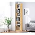 EKRON 6 Layer Engineered Wood Bookshelf Multipurpose Home Decor Storage Rack Bookcase Organizer for Living Room, Kitchen, Bedroom(MR-005/Light Oak /180 x 33 x 24cm) DIY (Do It Yourself)