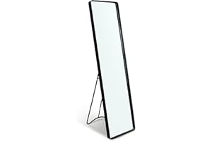 DRULINE Specchio con Supporto Specchio Guardaroba Specchio di Ingrandimento Specchio Figura Intera Specchio - blauanthrazit (cp-6001)