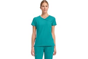 Cherokee Damski Scrub-Top Infinity – wzór mock z kieszeniami
