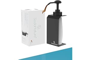 SodaNature® | Premium Sirupspender für SodaStream Sirupflaschen | Hochwertige Edelstahl-Halterung in Anthrazit inkl. edler Siruppumpe | Praktisches Zubehör für SodaStream