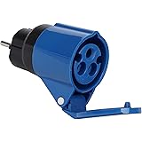 FANTON 78001-E Adattatore industriale, spina schuko 2P+T 16A, presa 2P+T 16A 200-250V 6h IP44