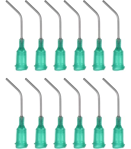 Produktbild von Sourcing Map Dosiernadeln 14 Gauge - 12 Stück Edelstahl 45° Gebogen