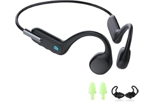 HIFI WALKER T10 Air Écouteurs à Conduction Osseuse pour la Natation, 32 Go MP3 Intégré, Étanchéité IPX8, Bluetooth 5.3