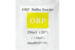 Homcoice Poudre Solution Tampon ORP 256mV pour testeur ORP, Poudre Correction liquide d’étalonnage 256mV, Poudre d’étalonnage pour analyseur potentiel redox